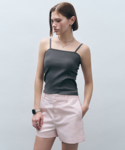 MONGDOL(モンドル)の「リブドベーシックコットンスリーブレスMDTS079_4 Colors(Tシャツ/カットソー・レディース・スカイブルー/ブラック/チャコールグレー/ホワイト・SMALL/MEDIUM)」の8枚目の写真