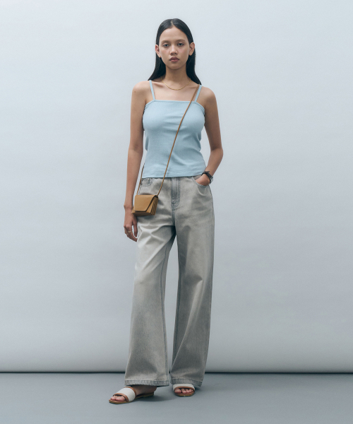 MONGDOL(モンドル)の「リブドベーシックコットンスリーブレスMDTS079_4 Colors(Tシャツ/カットソー・レディース・スカイブルー/ブラック/チャコールグレー/ホワイト・SMALL/MEDIUM)」の12枚目の写真