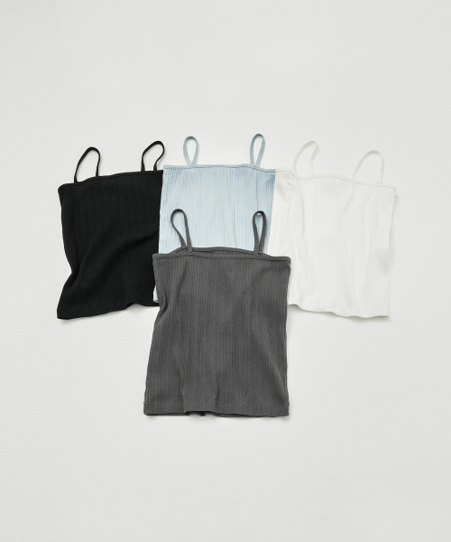 MONGDOL(モンドル)の「リブドベーシックコットンスリーブレスMDTS079_4 Colors(Tシャツ/カットソー・レディース・スカイブルー/ブラック/チャコールグレー/ホワイト・SMALL/MEDIUM)」の13枚目の写真