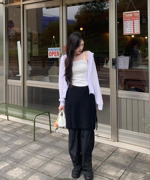 MONGDOL(モンドル)の「リブドベーシックコットンスリーブレスMDTS079_4 Colors(Tシャツ/カットソー・レディース・スカイブルー/ブラック/チャコールグレー/ホワイト・SMALL/MEDIUM)」の21枚目の写真
