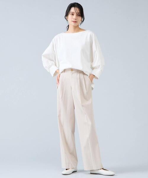 Liesse(リエス)の「ミニ裏毛プルオーバー(Tシャツ/カットソー・レディース・ブラック/ホワイト/モカ・FREE)」の19枚目の写真