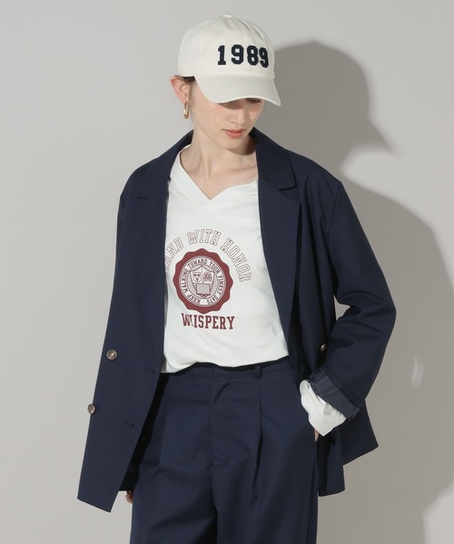 GEORGE'S（ジョージズ）の「ゴールドボタンWジャケット（テーラードジャケット・レディース・グレー/ネイビー・SMALL/MEDIUM）」の2枚目の写真