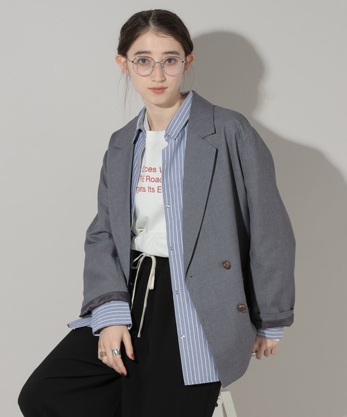 GEORGE'S（ジョージズ）の「ゴールドボタンWジャケット（テーラードジャケット・レディース・グレー/ネイビー・SMALL/MEDIUM）」の7枚目の写真