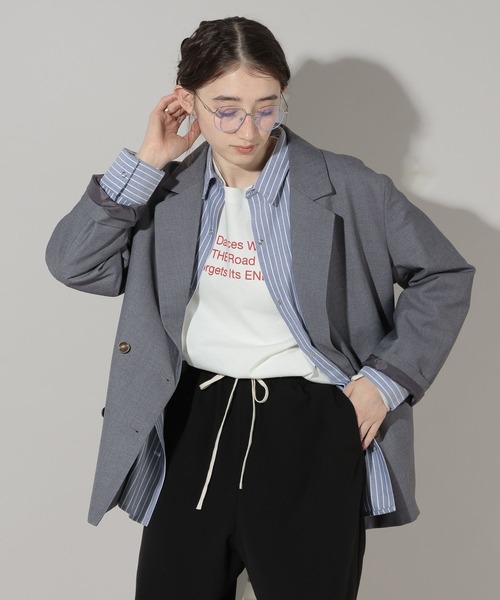 GEORGE'S（ジョージズ）の「ゴールドボタンWジャケット（テーラードジャケット・レディース・グレー/ネイビー・SMALL/MEDIUM）」の8枚目の写真