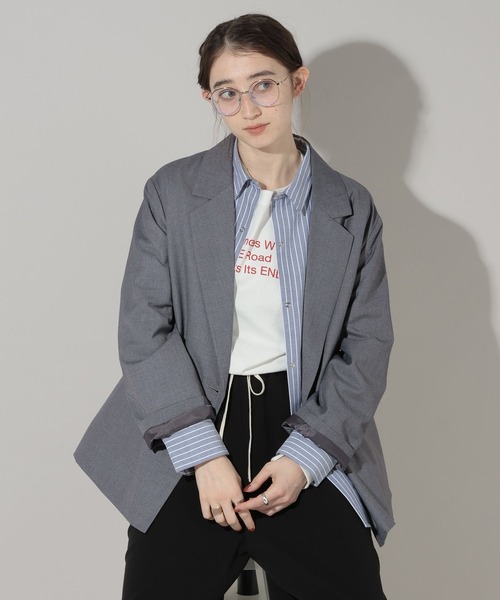 GEORGE'S（ジョージズ）の「ゴールドボタンWジャケット（テーラードジャケット・レディース・グレー/ネイビー・SMALL/MEDIUM）」の9枚目の写真