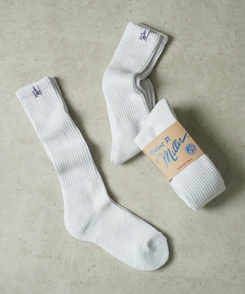 MILLER（ミラー）の「"02"≪Robert P. Miller≫2足セット ピスネーム ロングソックス（ソックス/靴下・レディース・オフホワイト/グレー/ブラック・25～27cm/23～25cm）」の7枚目の写真