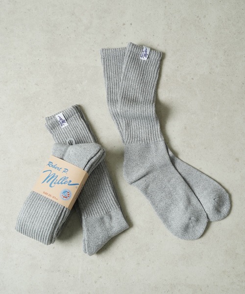 MILLER（ミラー）の「"02"≪Robert P. Miller≫2足セット ピスネーム ロングソックス（ソックス/靴下・レディース・オフホワイト/グレー/ブラック・25～27cm/23～25cm）」の9枚目の写真