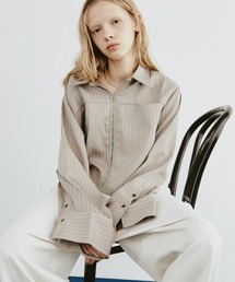 Aunt Marie's（アントマリーズ）の「フロントホックストライプシャツ（シャツ/ブラウス）」