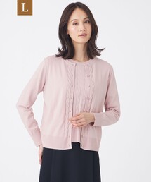 【L】【ウォッシャブル】アンサンブルニットカーディガン