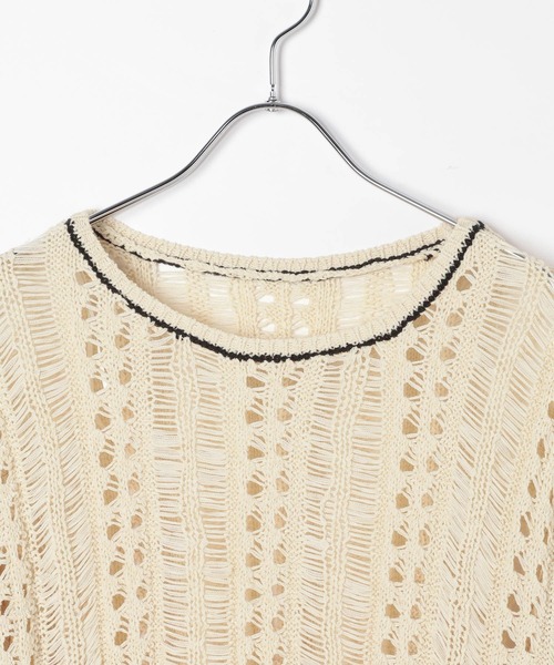 LEPSIM（レプシィム）の「5ゲージテープヤーン長袖プルオーバー　647485（ニット/セーター・レディース・ブラック/レッド/ナチュラル・FREE）」の5枚目の写真