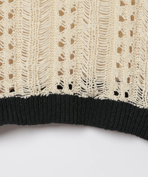 LEPSIM（レプシィム）の「5ゲージテープヤーン長袖プルオーバー　647485（ニット/セーター・レディース・ブラック/レッド/ナチュラル・FREE）」の11枚目の写真