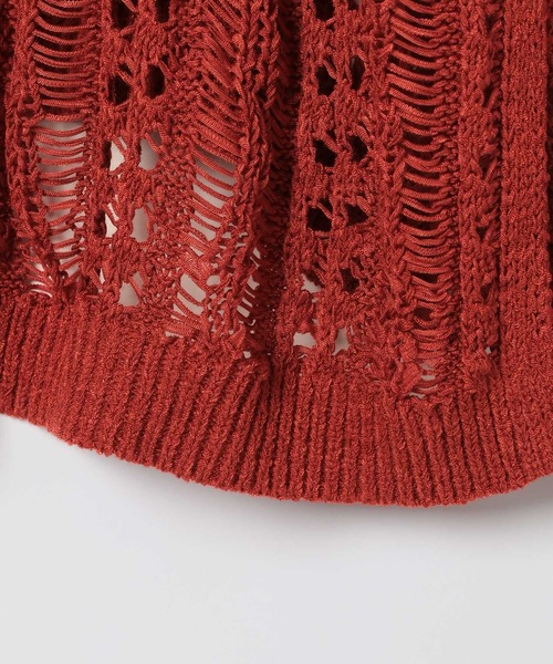 LEPSIM（レプシィム）の「5ゲージテープヤーン長袖プルオーバー　647485（ニット/セーター・レディース・ブラック/レッド/ナチュラル・FREE）」の12枚目の写真