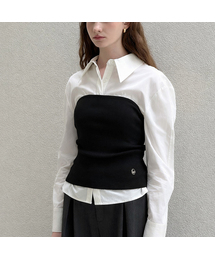 Bustier layered knit Top