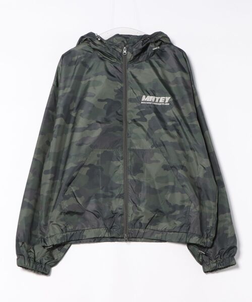 Revo.（レボ）の「【8色展開】総柄 ワンポイント ロゴ刺繍 ダブルジップ ナイロン フードブルゾン チェック/カモフラ/レオパード/ストライプ【UNISEX】（ナイロンジャケット・メンズ・ネイビー/カモフラージュ/ストライプ/ブラック/ライトブルー/ブラウン/レッド/レオパード・M/L）」の7枚目の写真