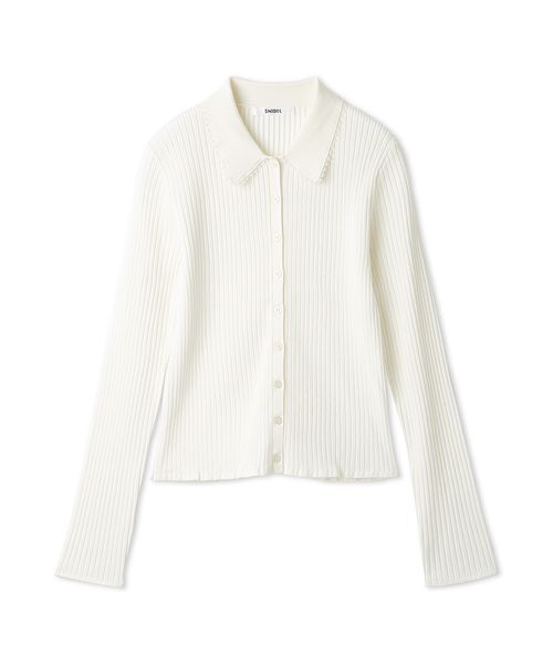 SNIDEL(スナイデル)の「カラーテクスチャードニットカーディガン(カーディガン/ボレロ・レディース・グレー/イエロー/ホワイト・F)」の2枚目の写真