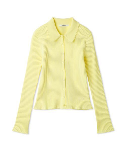 SNIDEL(スナイデル)の「カラーテクスチャードニットカーディガン(カーディガン/ボレロ・レディース・グレー/イエロー/ホワイト・F)」の1枚目の写真