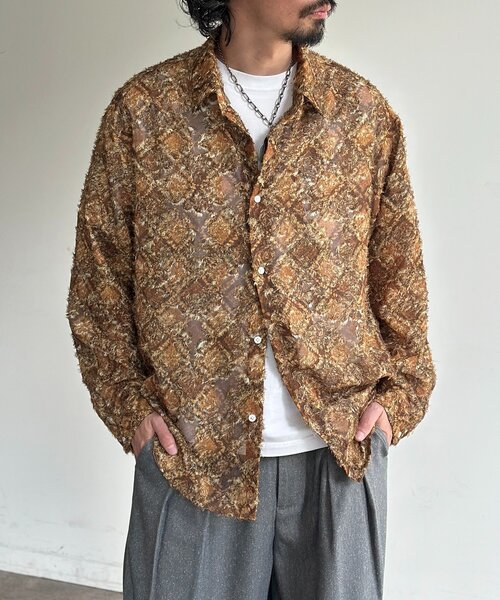CPCM(シーピーシーエム)の「シアージャガード総柄プリントシャツ(シャツ/ブラウス・レディース・ネイビー/イエロー/アイボリー・MEDIUM/LARGE)」の18枚目の写真