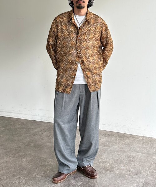 CPCM(シーピーシーエム)の「シアージャガード総柄プリントシャツ(シャツ/ブラウス・レディース・ネイビー/イエロー/アイボリー・MEDIUM/LARGE)」の22枚目の写真