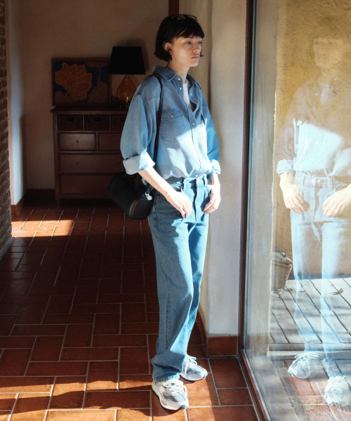 SIYAZU（シヤジュ）の「SITP5249 ウェスタンオーバーサイズデニムシャツ_Medium blue（シャツ/ブラウス・レディース・ブルー・ONE）」の3枚目の写真