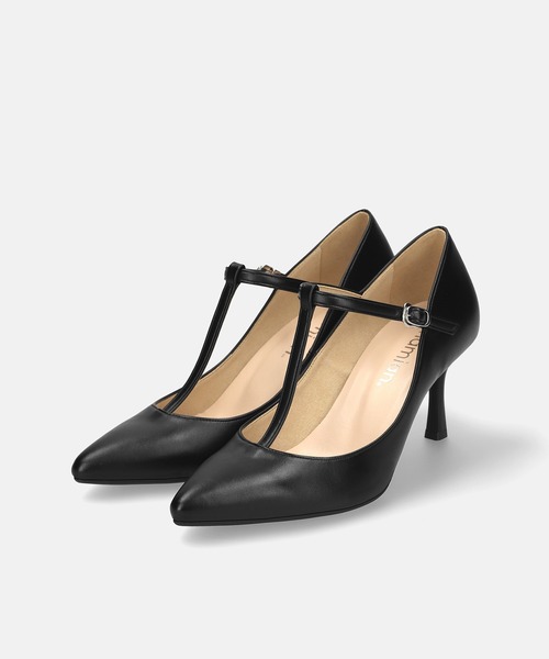 MAMIAN(マミアン)の「ポインテッドトゥ Tストラップ パンプス (7.0cmヒール)(パンプス・レディース・ベージュ/ブラック・23.5cm/24.0cm/24.5cm/22.0cm/22.5cm/23.0cm)」の10枚目の写真