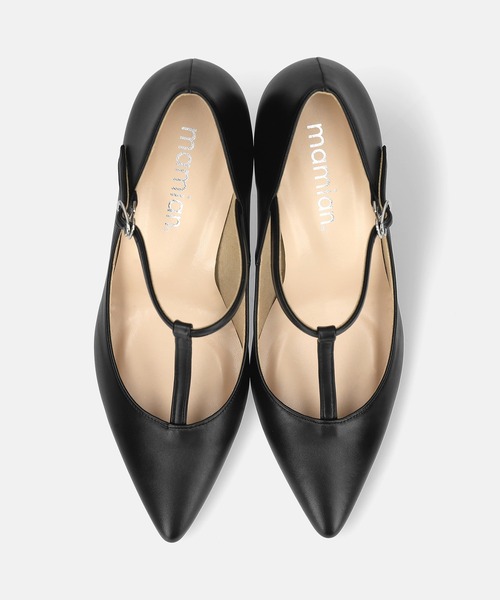 MAMIAN(マミアン)の「ポインテッドトゥ Tストラップ パンプス (7.0cmヒール)(パンプス・レディース・ベージュ/ブラック・23.5cm/24.0cm/24.5cm/22.0cm/22.5cm/23.0cm)」の12枚目の写真