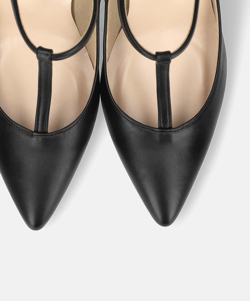 MAMIAN(マミアン)の「ポインテッドトゥ Tストラップ パンプス (7.0cmヒール)(パンプス・レディース・ベージュ/ブラック・23.5cm/24.0cm/24.5cm/22.0cm/22.5cm/23.0cm)」の14枚目の写真