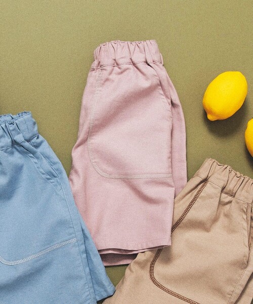 aBity select（アビティセレクト）の「【aBity select./アビティセレクト】配色ステッチハーフパンツ（その他パンツ・キッズ・ピンク/ブルーグレー/ベージュ/チャコールグレー・100/90/120/110/130）」の12枚目の写真