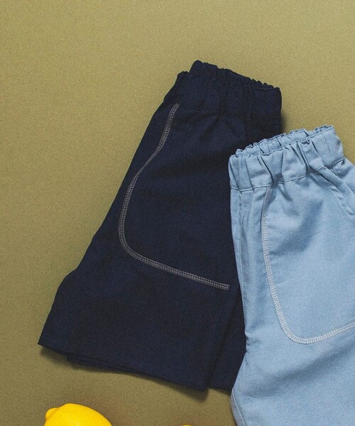 aBity select（アビティセレクト）の「【aBity select./アビティセレクト】配色ステッチハーフパンツ（その他パンツ・キッズ・ピンク/ブルーグレー/ベージュ/チャコールグレー・100/90/120/110/130）」の8枚目の写真