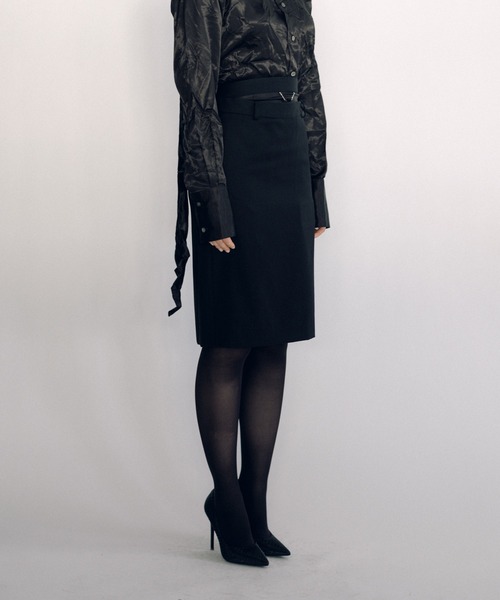 KEISUKEYOSHIDA（ケイスケヨシダ）の「Midi Skirt（スカート・レディース・グレー/ブラック・M/S）」の4枚目の写真