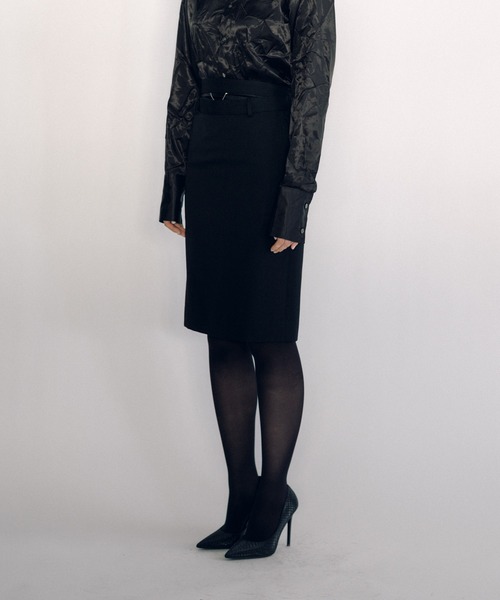 KEISUKEYOSHIDA（ケイスケヨシダ）の「Midi Skirt（スカート・レディース・グレー/ブラック・M/S）」の5枚目の写真