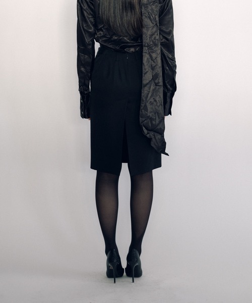 KEISUKEYOSHIDA（ケイスケヨシダ）の「Midi Skirt（スカート・レディース・グレー/ブラック・M/S）」の6枚目の写真