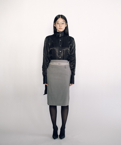KEISUKEYOSHIDA（ケイスケヨシダ）の「Midi Skirt（スカート・レディース・グレー/ブラック・M/S）」の13枚目の写真