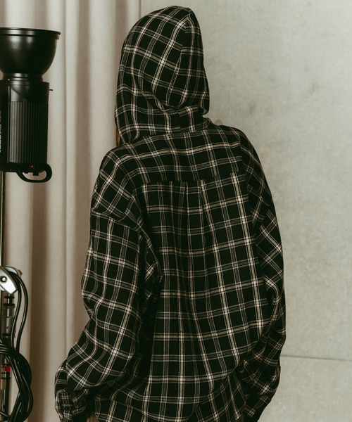 Knuth Marf（クヌースマーフ）の「hooded over shirts(unisex)（シャツ/ブラウス・レディース・ブラウン系その他・FREE）」の7枚目の写真