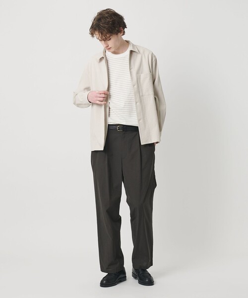 BEAUTY&YOUTH UNITED ARROWS（ビューティーアンドユースユナイテッドアローズ）の「TC リネン キャンプカラー グランデ シャツ GRANDE型（シャツ/ブラウス・メンズ・ベージュ/ホワイト・S/M/L/XL）」の5枚目の写真