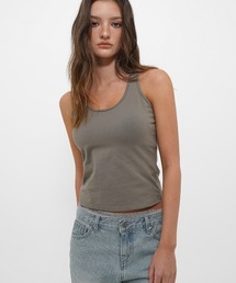 BLACKUP（ブラックアップ）の「[B-BASIC] ベーシックコットンホルターネックノースリーブ（カップ付き）（タンクトップ）」