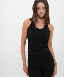 BLACKUP（ブラックアップ）の「[B-BASIC] ベーシックコットンホルターネックノースリーブ（カップ付き）（タンクトップ）」