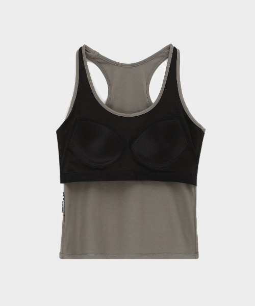 BLACKUP（ブラックアップ）の「[B-BASIC] ベーシックコットンホルターネックノースリーブ（カップ付き）（タンクトップ・レディース・ブラウン/ホワイト/ブラック・MEDIUM/SMALL）」の14枚目の写真