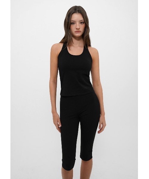 BLACKUP（ブラックアップ）の「[B-BASIC] ベーシックコットンホルターネックノースリーブ（カップ付き）（タンクトップ・レディース・ブラウン/ホワイト/ブラック・MEDIUM/SMALL）」の19枚目の写真