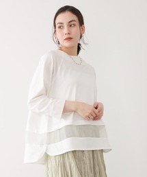Ｗシルケットシアーラインプルオーバー