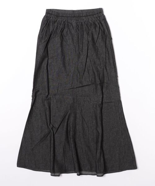 CECIL McBEE（セシルマクビー）の「6.5ozデニムフリンジ切替スカート（スカート・レディース・ネイビー/サックスブルー/ブラック・LARGE/MEDIUM）」の21枚目の写真