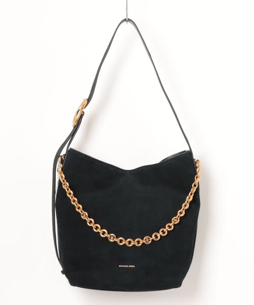 MICHAEL KORS(マイケルコース)の「NOLITA スエード チェーン バケットバッグ ショルダートート ラージ(ショルダーバッグ・レディース・ブラック・FREE)」の5枚目の写真
