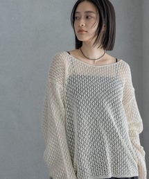A part by（アパートバイ）の「レースアミプルオーバー_長袖（ニット/セーター）」