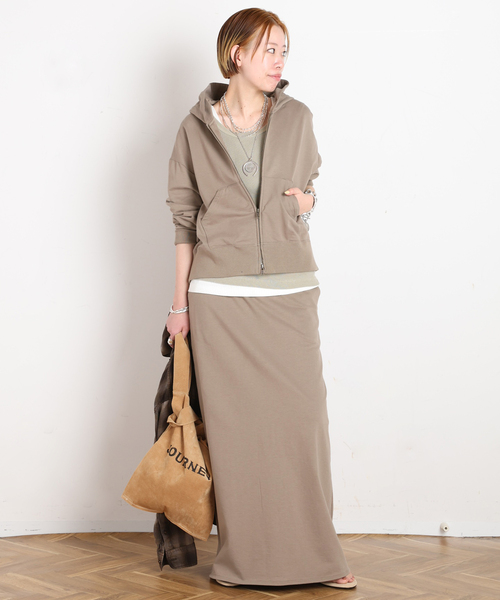 AP STUDIO（エーピーストゥディオ）の「アンシェント スウェットスカート（スカート・レディース・ウッド/スミクロ・36/38）」の5枚目の写真