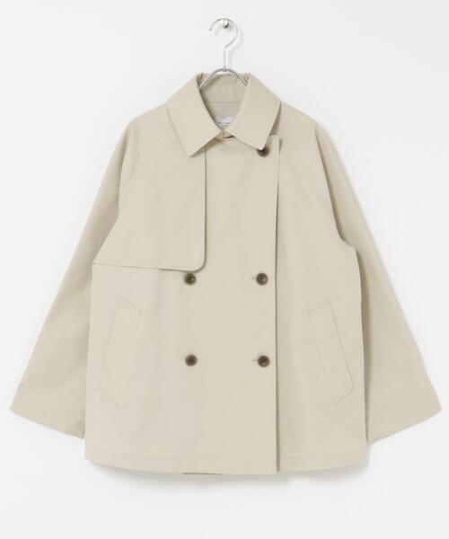 URBAN RESEARCH DOORS（アーバンリサーチドアーズ）の「撥水ショートトレンチ | トレンチコート/ショートコート/春アウター/ライトアウター/はっ水/通勤（トレンチコート・レディース・ライトベージュ/ネイビー・FREE）」の10枚目の写真