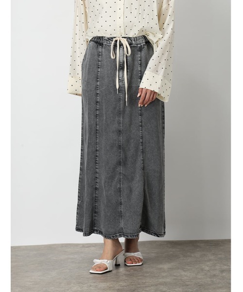 fifth（フィフス）の「デニムフレアマーメイドスカート（スカート・レディース・ブラック/ブルー・M）」の3枚目の写真