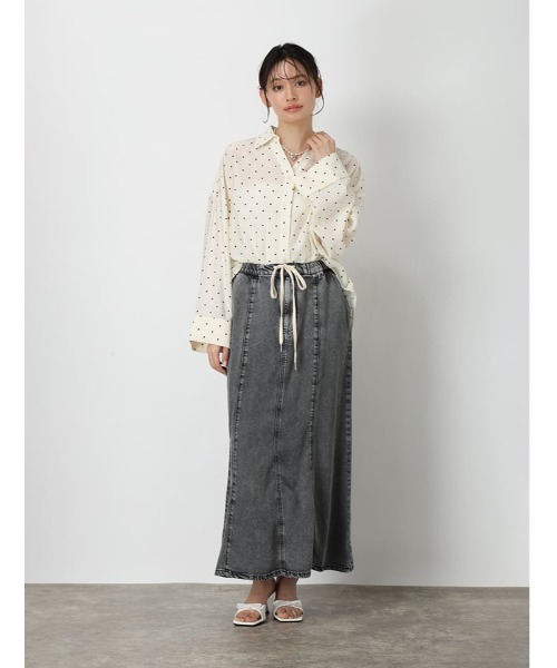 fifth（フィフス）の「デニムフレアマーメイドスカート（スカート・レディース・ブラック/ブルー・M）」の19枚目の写真