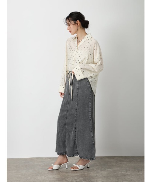 fifth（フィフス）の「デニムフレアマーメイドスカート（スカート・レディース・ブラック/ブルー・M）」の17枚目の写真