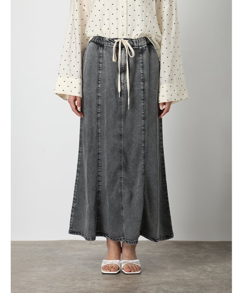 fifth（フィフス）の「デニムフレアマーメイドスカート（スカート・レディース・ブラック/ブルー・M）」の10枚目の写真