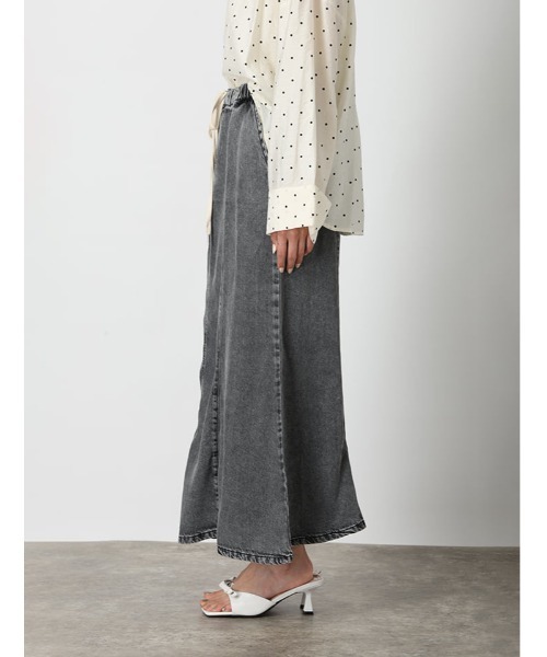 fifth（フィフス）の「デニムフレアマーメイドスカート（スカート・レディース・ブラック/ブルー・M）」の9枚目の写真