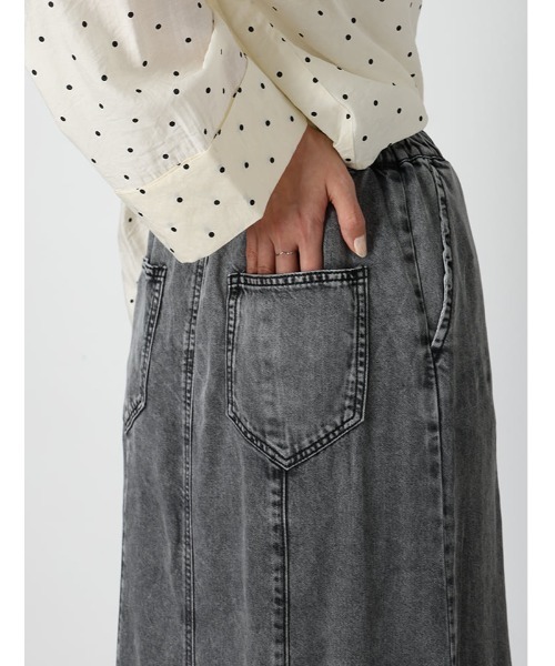 fifth（フィフス）の「デニムフレアマーメイドスカート（スカート・レディース・ブラック/ブルー・M）」の6枚目の写真